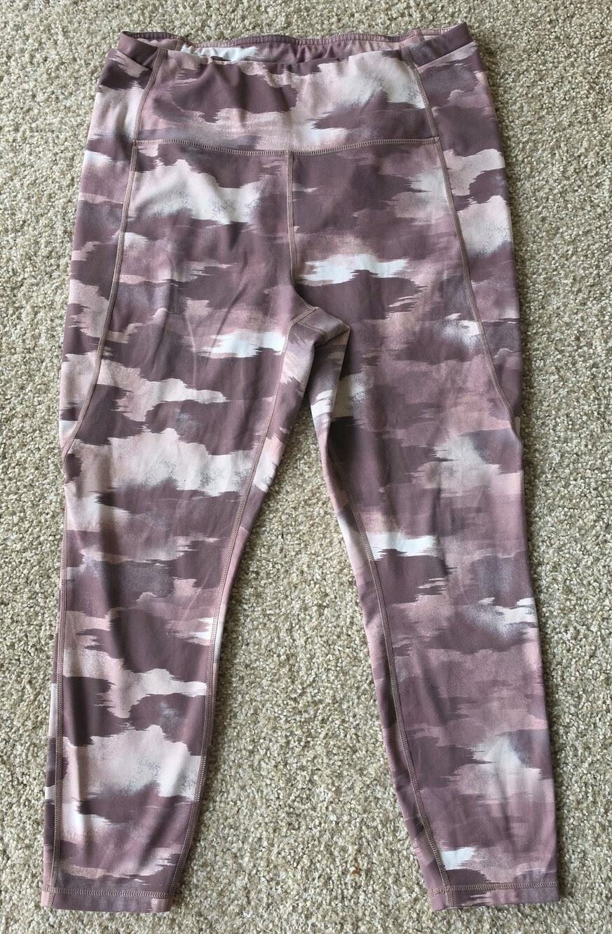 Reebok Brown Camo Leggings - Womens Sz XL, High Rise